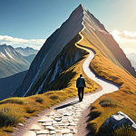 **

A winding mountain path with a hiker (businessman) looking toward a bright, sunny peak (successful exit).  Include a visible timeline overlaid on the path, showing key milestones.  The overall mood is hopeful and strategic.  Style:  Clean, modern illustration.

**