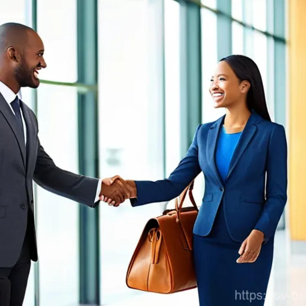 직원 유지를 위한 출구 전략 설계 방법 - **Prompt 1: The Empowered Departure**
    "A diverse group of professionals in a brightly lit, moder...