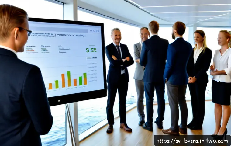 Home 17 벤처 캐피탈의 출구 전략 이해하기 - Photorealistic Nordic venture capital exit strategy scene in a bright Stockholm financial office, di...
